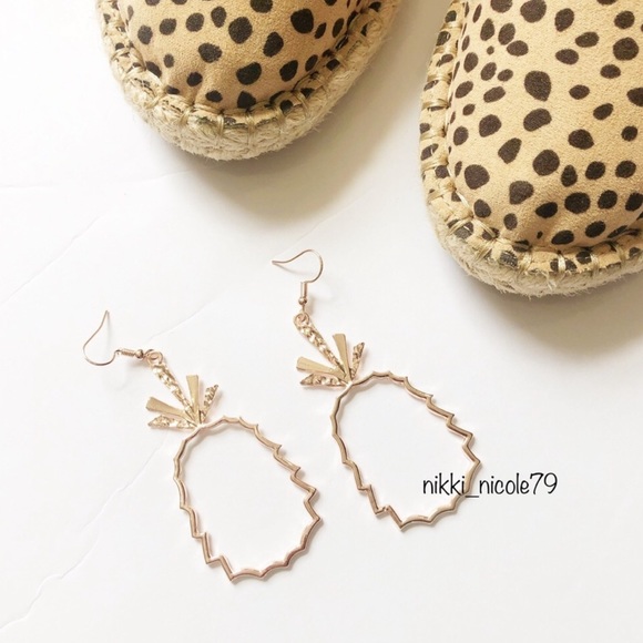 {Last Pair} Pineapple Earrings - Picture 3 of 5